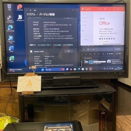 新品 HDMI Blu-ray windows11 office2021 SSD すぐ使える