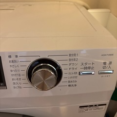 ドラム式洗濯機　
aqw-fv800eの画像