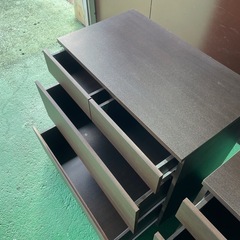 受付終了★収納　茶色　タンス　三段　衣装　の画像