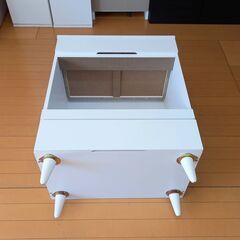 幅60 奥行40 高さ80 キャビネット マルチキャビネット ホワイト 北欧 収納 リビング収納 スライド棚 コンセント付の画像