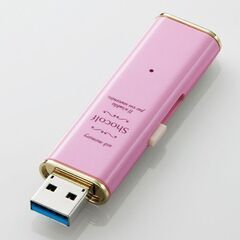 新品 エレコム USB3.0対応 スライド式USBメモリ Shocolf 32GB ストロベリーピンク MF-XWU332GPNL 札幌市東区 新道東店の画像