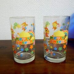 ◆petit friends グラス ペア レトロ 中古品