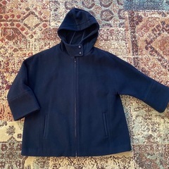 Spick and Span ジップアップコート | ネイビーの画像