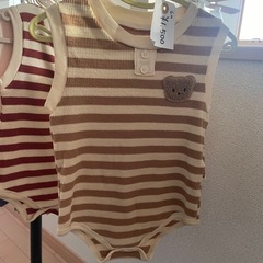 【新品】子供服 ベビー服 ロンパース ノースリーブ 
