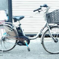 電動アシスト自転車　スズキ　LOVE　(パナソニックのOEM)　24インチ　シルバー　バッテリー8.9Ah 充電器付きの画像