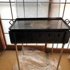 ☆決まりました【無料】バーベキューコンロ…調味料置場.網.トング付きの画像