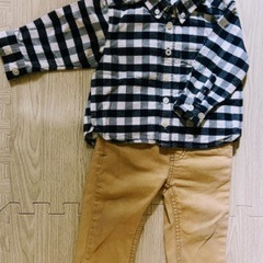 ベビー服　サイズ80 シャツ2枚　パンツ1枚　セットの画像