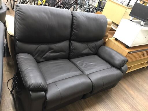 電動ソファー 2人掛け ブラウン 【ジャングルジャングルイズミヤ広陵店】