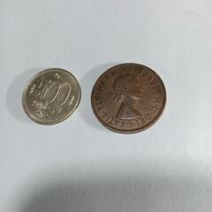 #33 イギリス1ペニー 古銭　アンティークコイン　コインの画像