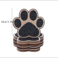 ！犬猫好きさん必見！ダイヤモンドアート　肉球コースター（完成品）