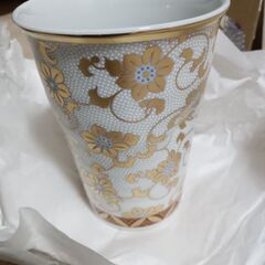 九谷焼ペアフリーカップ　鉄仙文　未使用の画像