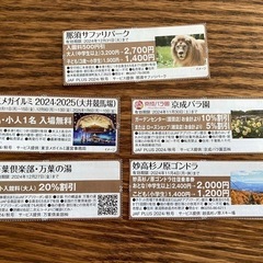アミューズメントパーク　割引券