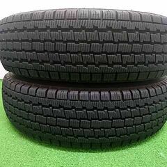 【問合せが多いため一時受付中止】新品時のイボあり 23年 ブリヂストン 冬タイヤ 145/80R12 (145R12) 6PR サンバー他/軽バン用 スチールホイール付き！の画像