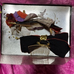 和柄　ヘアアクセサリー　2点セットの画像