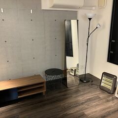 引越し不要家具家電：テレビ台，姿見，IKEA収納テーブル，間接照...