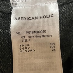 AMERICAN HOLIC グレー 長袖ニット レディース フリーサイズの画像