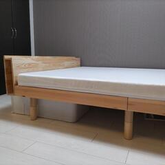 【購入予定者決まりました】中古品　ベッド／マットレスセット(ダブ...