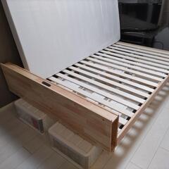 【購入予定者決まりました】中古品　ベッド／マットレスセット(ダブルサイズ)の画像