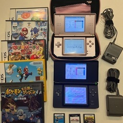 ニンテンドーDS本体×2台、充電器×2個、本体ケース1個、ソフト...