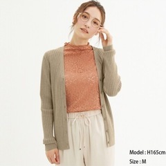 GU リブニットカーディガン　Mの画像