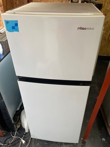 ☆中古￥11,800！Hisense　120㍑2ドア冷蔵庫　家電　HR-B1202型　2021年製　幅48㎝ｘ奥行51㎝ｘ高さ118㎝　【BL037】
