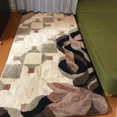 幾何学模様の廊下用マット 約140cm x 70cm