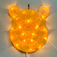 【美品,レア】Disney くまのプーさん フェイスライト 壁掛けライト ルームライトの画像