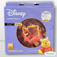 【美品】Disney くまのプーさん ガーデンコレクション LEDモチーフライト 屋外イルミネーション の画像