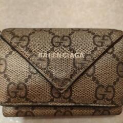GUCCI BALENCIAGA 三つ折り財布 ペーパーミニウォレット
