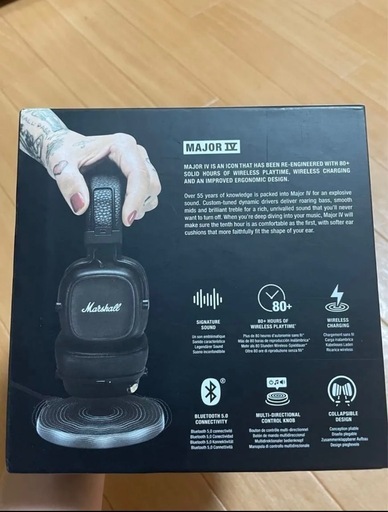 Marshall Major IV ブラック　ワイヤレス ヘッドホン　新品未開封
