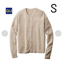 【タグ付き新品】GU カシミヤタッチクルーネックカーディガン ナ...