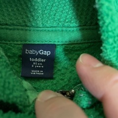 GAP パーカー二点セット90&95　GAPロゴ＆恐竜ボーダーの画像