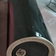 生け花 筒状花器  　草月購入(黒) 　華道　 花瓶　陶器 ヴィンテージ　中古の画像
