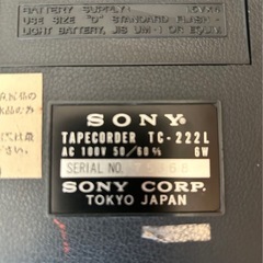 SONY テープレコーダーの画像