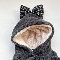 新品💛🖤暗黒系ミニー　着るブランケット 着る毛布 ルームウェア 部屋着 パジャマの画像