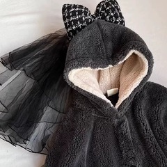 新品💛🖤暗黒系ミニー　着るブランケット 着る毛布 ルームウェア 部屋着 パジャマの画像