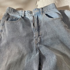 パール付きジーンズ　ワイドの画像