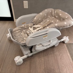 ハイローチェア　KATOJI カトージ　スイングハイローラック ピッコロ（ドットグレー） 03335　の画像