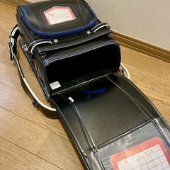 【再々募集】セイバン 天使の羽 ランドセル プーマ 青ステッチ　約6年使用の画像