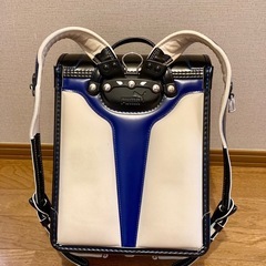 【再々募集】セイバン 天使の羽 ランドセル プーマ 青ステッチ　約6年使用の画像