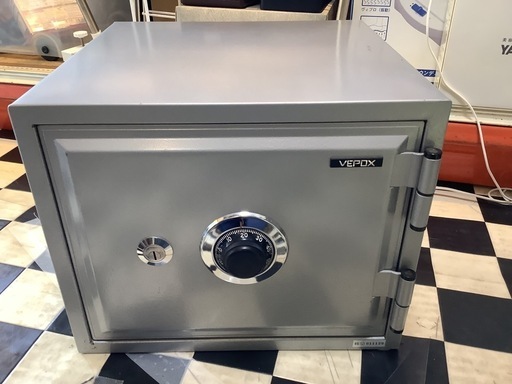 VEPOX ダイヤル式金庫 グレー 金庫 VEPOX ダイヤル式 鍵付き 耐火金庫