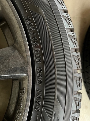 ご成約！メルセデスベンツ！　255/45R18 スタッドレス 4本セット ヨコハマアイスガードIG60 ！バリ溝！