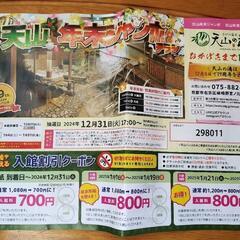 天山の湯　割引券