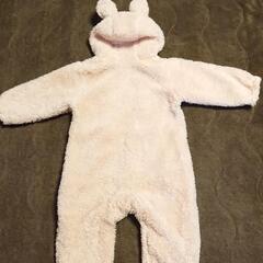 フワモコうさぎのロンパース  ピンク  80cmの画像