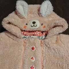 フワモコうさぎのロンパース  ピンク  80cmの画像