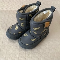 スノーブーツ　バナナ柄　14cmの画像