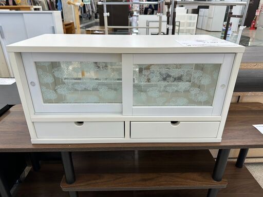 ★ジモティ割あり★  テレビ台 白 H30×D25×W60 クリーニング済み TJ10124