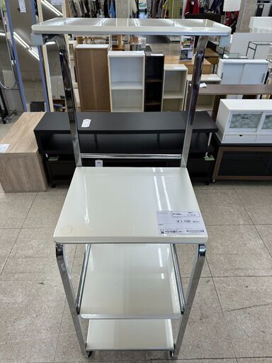 ★ジモティ割あり★ 山善 レンジラック 白 H142×D40×W47 クリーニング済み TJ10126