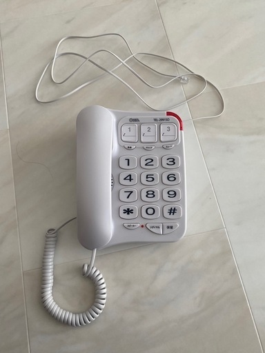 【ほぼ未使用】OHM TEL-2991SO シンプル電話 ホワイト