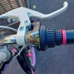 【直接引取・静岡県】子供用 自転車 22インチ ピンク・パープル　自転車カバー付き　2019年7月購入の画像